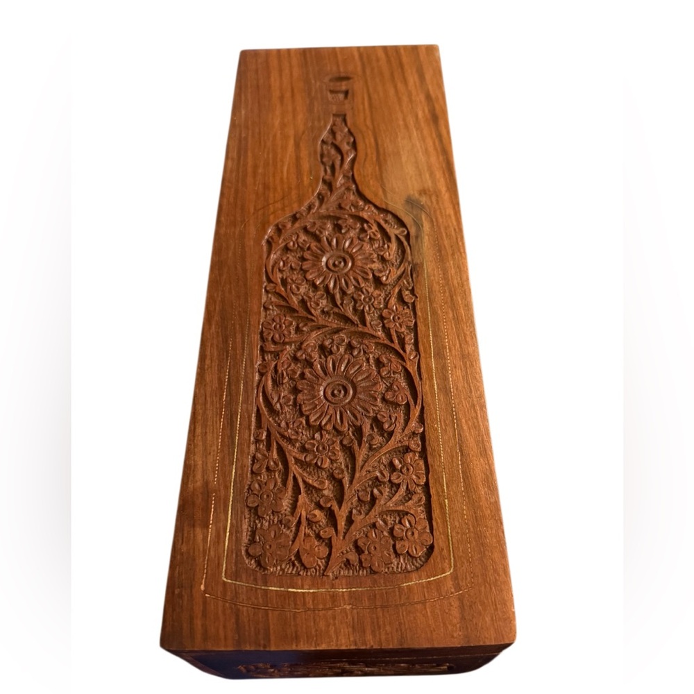 Wooden Carved Wine Box